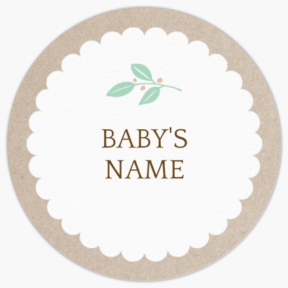 A christening with birds cute white brown design for Baby