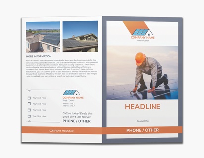Design Preview for Design Gallery: Roofing Custom Brochures, 8.5" x 11" Bi-fold