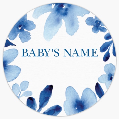A baby blue flowers white blue design for Religious