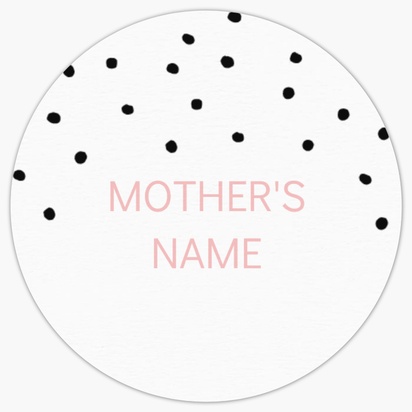 A dots baby pink black design for Baby Shower