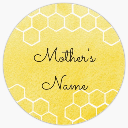 A bee hive honeycomb cream yellow design for Events