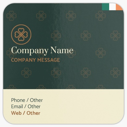 Design Preview for Off Licences & Wine Merchants Rounded Corner Business Cards Templates, Square (2.5" x 2.5")