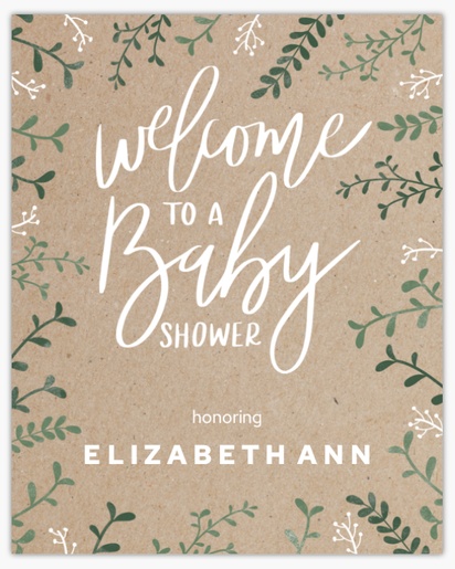 A greenery greenery baby shower brown gray design for Baby