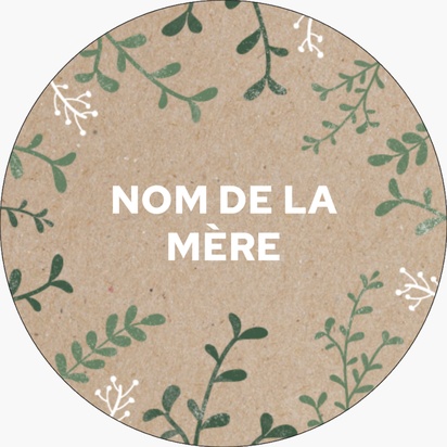 Aperçu du graphisme pour Galerie de modèles : feuilles de stickers pour nature et paysages, 3,8 x 3,8 cm Rond