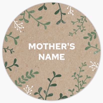 A leaves gender neutral brown green design for Baby