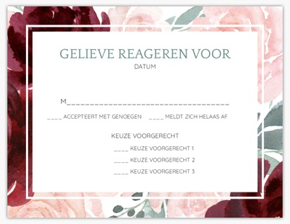 Voorvertoning ontwerp voor Ontwerpgalerij: Bloemen Antwoordkaarten, 13.9 x 10.7 cm