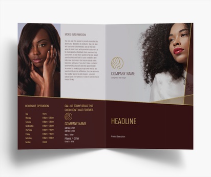 Design Preview for Design Gallery: Hair Salons Folded Leaflets, Bi-fold A5 (148 x 210 mm)
