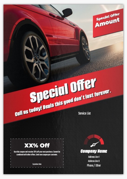 Design Preview for Design Gallery: Car Parts & Tyres Flyers & Leaflets,  No Fold/Flyer A4 (210 x 297 mm)