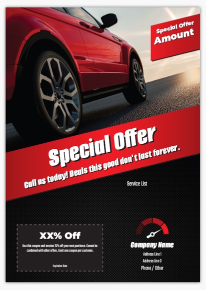 Design Preview for Design Gallery: Automotive & Transportation Flyers, None A4