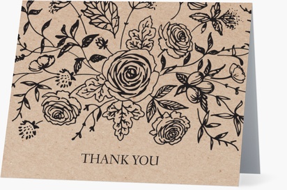 Design Preview for Wedding Thank You Cards, Folded Standard