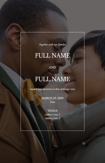 Design Preview for Design Gallery: Minimal Wedding Invitations, Flat 13.9 x 21.6 cm