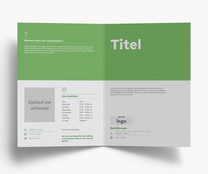 Voorvertoning ontwerp voor Ontwerpgalerij: Zakelijke oplossingen Folders, Tweeluik A5 (148 x 210 mm)