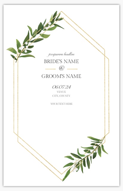 Design Preview for  Wedding Programs Templates, 6" x 9"