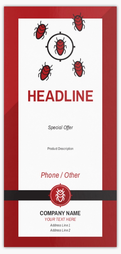 Design Preview for Design Gallery: Pest Control Flyers & Leaflets,  No Fold/Flyer DL (99 x 210 mm)