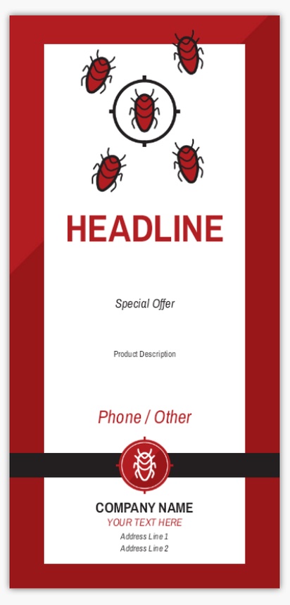 Design Preview for Design Gallery: Pest Control Flyers, None DL