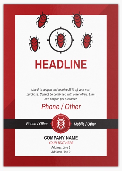 Design Preview for Design Gallery: Pest Control Flyers & Leaflets,  No Fold/Flyer A6 (105 x 148 mm)