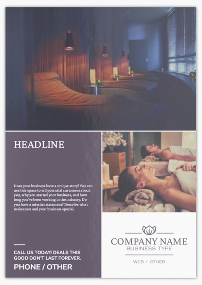 Design Preview for Design Gallery: Beauty & Spa Flyers & Leaflets,  No Fold/Flyer A5 (148 x 210 mm)