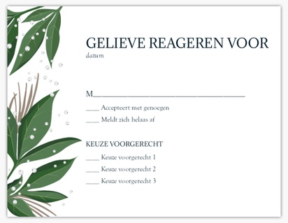 Voorvertoning ontwerp voor Ontwerpgalerij: Groen gewas Antwoordkaarten, 13.9 x 10.7 cm
