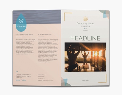Design Preview for Yoga & Pilates Custom Brochures Templates, 8.5" x 11" Bi-fold