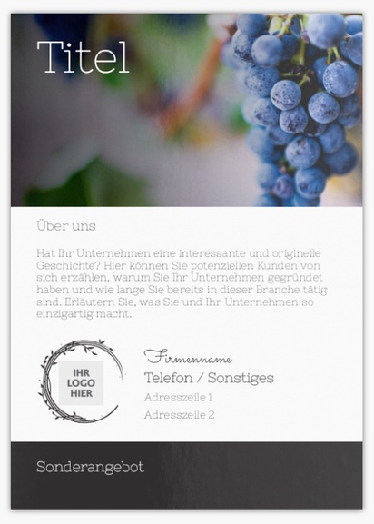 Designvorschau für Designgalerie: Flyer und Falzflyer Essen & Trinken,  Ohne Falz A6 (105 x 148 mm)