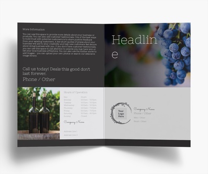 Design Preview for Design Gallery: Off Licences & Wine Merchants Flyers & Leaflets, Bi-fold A5 (148 x 210 mm)