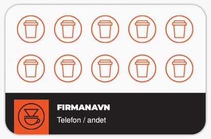 Forhåndsvisning af design for Designgalleri: Mad og drikke Visitkort m/afrundede hjørner, Afrundede Standard (85 x 55 mm)