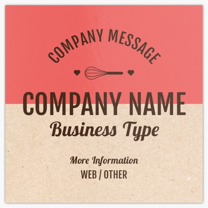 Design Preview for Bakeries Standard Business Cards Templates, Square (2.5" x 2.5")