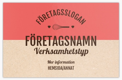 Förhandsgranskning av design för Designgalleri: Bageri Extratjocka visitkort, Standard (85 x 55 mm)