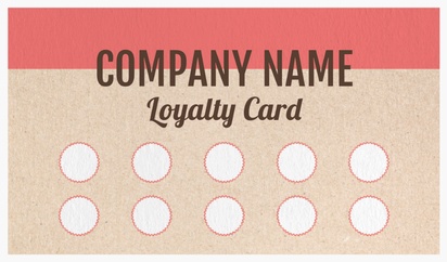 A loyalty card fit bakery cream pink design for Modern & Simple