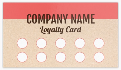 A loyalty card fit bakery brown pink design for Loyalty Cards