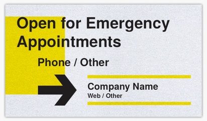 A emergency appointments healthcare yellow black design