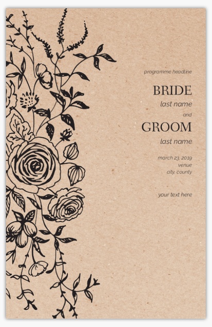 Design Preview for Design Gallery: Wedding Programs, 6" x 9"