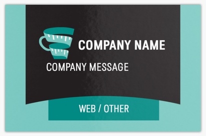 Design Preview for Design Gallery: Coffee Shops Metallic Business Cards