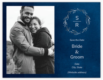 A navy navy blue blue design for Save the Date with 1 uploads