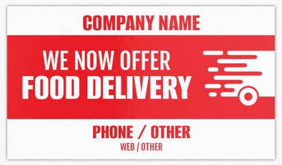 A coronavirus food delivery white red design
