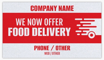 A coronavirus food delivery white red design