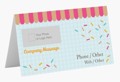 Design Preview for Design Gallery: Restaurants Folded Business Cards