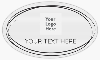 Design Preview for  Reusable Stickers Templates, 3" x 5" Oval Horizontal