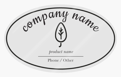 Design Preview for Design Gallery: Organic Food Stores Product Labels on Sheets, Oval 12.7 x 7.6 cm