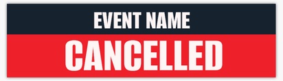 A cancelled event cancelled black red design