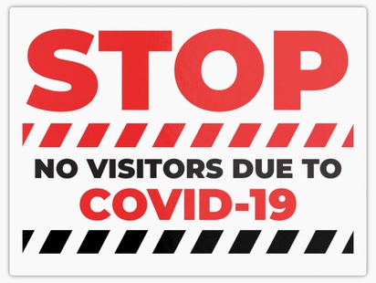A do not enter if sick coronavirus red cream design