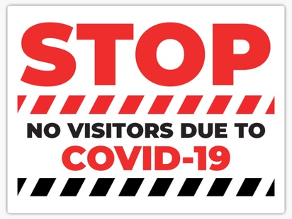 A do not enter if sick coronavirus red cream design