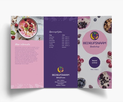 Voorvertoning ontwerp voor Ontwerpgalerij: Dieet en voeding Folders, Drieluik DL (99 x 210 mm)