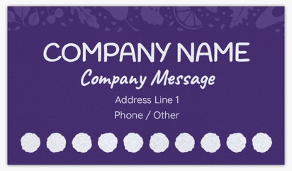 A loyalty card healthy purple white design for Loyalty Cards