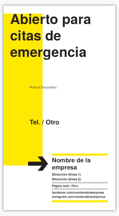 Un abierto para citas de emergencia asistencia sanitaria sin cita diseño amarillo gris