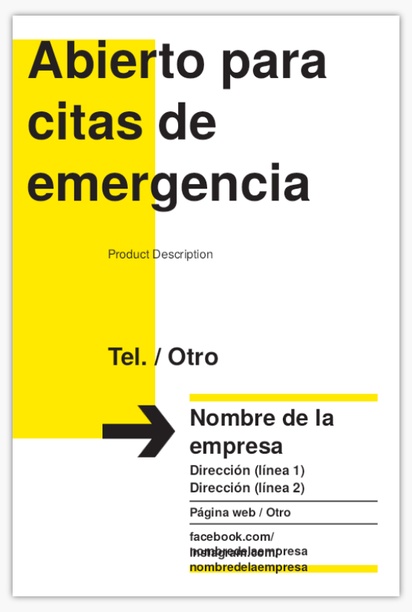 Un vertical citas de emergencia diseño amarillo gris
