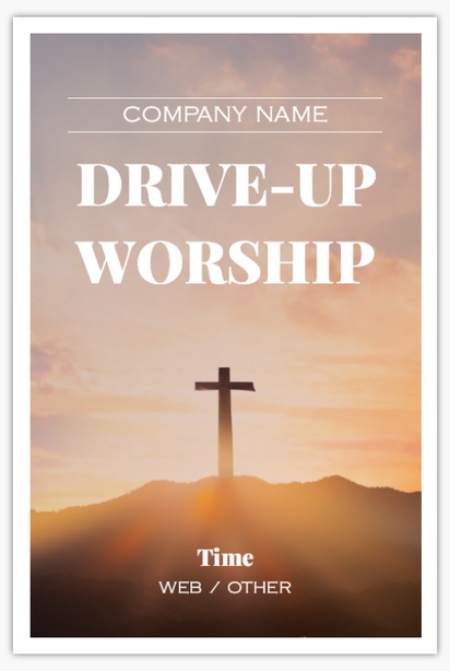A drive in worship religion brown design for Religious
