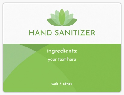 A covid 19 hand disinfectant green cream design