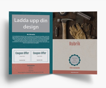 Förhandsgranskning av design för Designgalleri: Bygg & anläggning Flyers och broschyrer, Enkelfalsning A5 (148 x 210 mm)