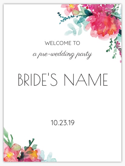 Design Preview for Wedding Events Posters Templates, 18" x 24"